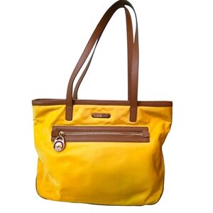 Michael Kors Yellow Nylon Medium Shoulder Bag